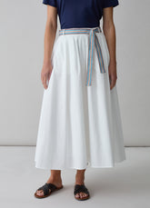 Ovs Long Skirt With Ethnic Belt